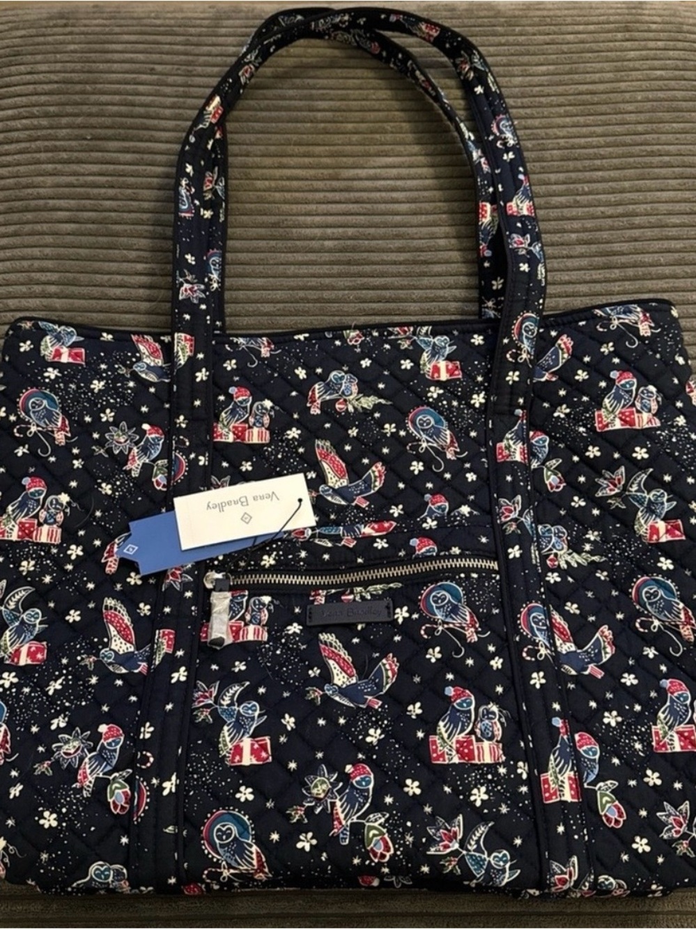 Vera Bradley Vera Tote NWT Holiday Owls